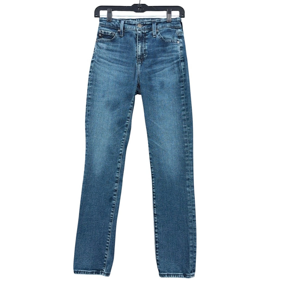 AG‎ Adriano Goldschmied Mari Slim Straight Jeans Women 25 Cotton Blue